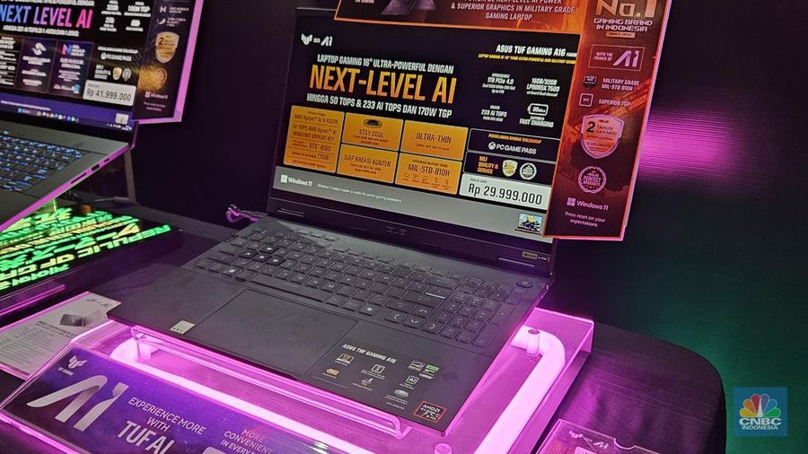 Asus memperkenalkan laptop TUF Gaming A16 di Indonesia. (CNBC Indonesia/Intan Rakhmayanti Dewi)