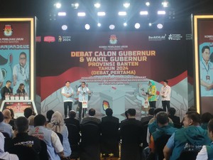 Debat Pilgub Banten, Pendukung 01-02 Saling Sorak Soroti Angka Kemiskinan