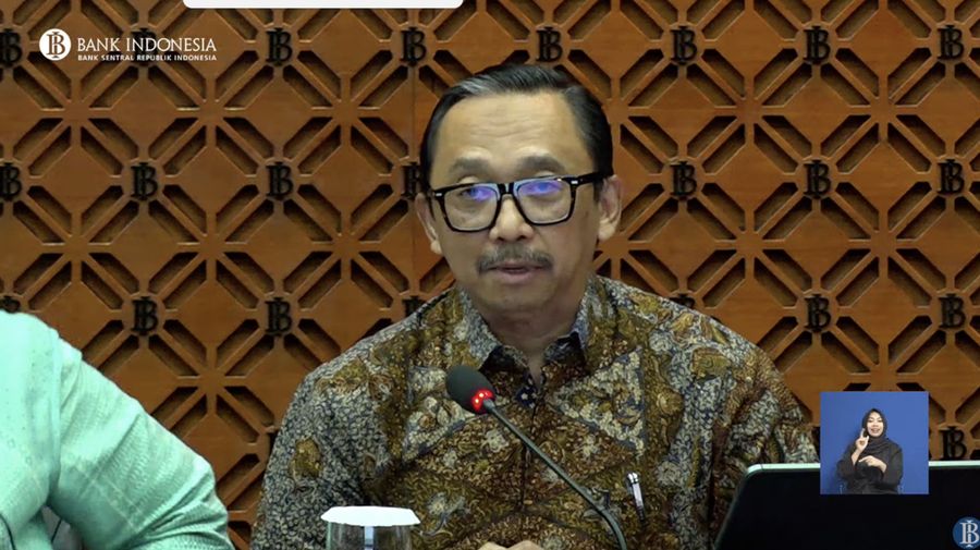 Juda Agung Deputi Gubernur Bank Indonesia dalam acara pengumuman hasil rapat dewan Gubernur, Oktober 2024 dengan cakupan tahunan. (Tangkapan layar Youtube Bank Indonesia)