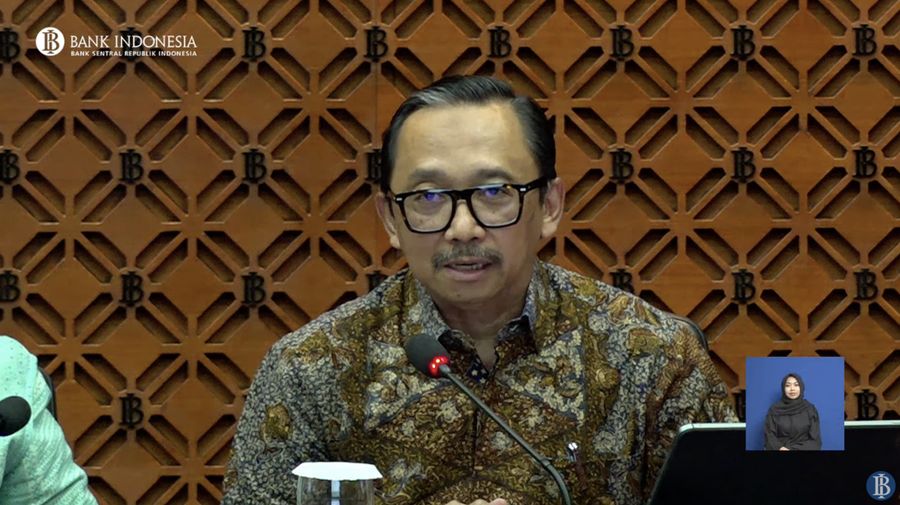 Juda Agung Deputi Gubernur Bank Indonesia dalam acara pengumuman hasil rapat dewan Gubernur, Oktober 2024 dengan cakupan tahunan. (Tangkapan layar Youtube Bank Indonesia)