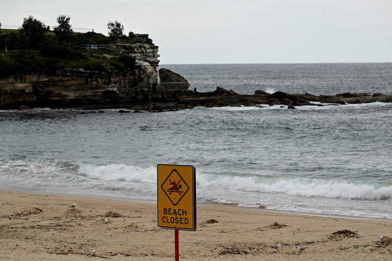 Kemunculan ratusan bola hitam misterius, yang menyerupai ter atau aspal, telah membuat dua pantai populer di area Sydney, Australia, ditutup sementara. (Saeed KHAN / AFP) Kemunculan ratusan bola hitam misterius, yang menyerupai ter atau aspal, telah membuat dua pantai populer di area Sydney, Australia, ditutup sementara. (Saeed KHAN / AFP)