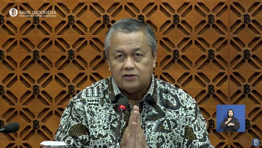 Perry Warjiyo dalam pengumuman hasil rapat dewan Gubernur, Oktober 2024 dengan cakupan tahunan. (Tangkapan layar Youtube Bank Indonesia)