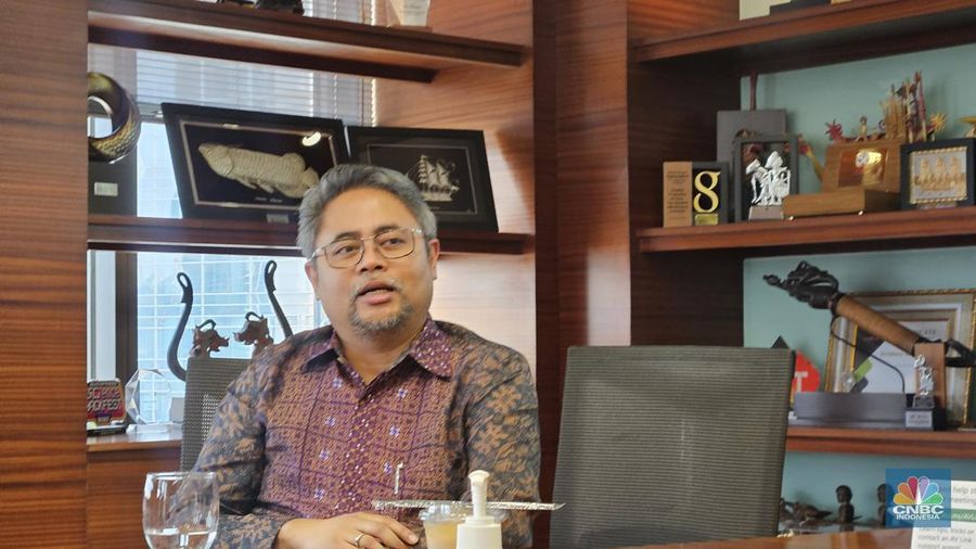 Panji Wasmana National Technology Officer Microsoft Indonesia saat diskusi dengan media yang membahas implikasi UU PDP, di Jakarta, Kamis (17/10/2024). (²©²ÊÍøÕ¾/Intan Rakhmayanti Dewi)