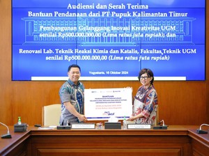 Pupuk Kaltim Salurkan Rp 1 M ke UGM, Dorong Pengembangan Inovasi-Penelitian