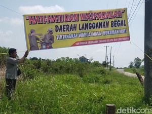 Begal Bikin Resah, Warga Palembang Pasang Spanduk Hukuman Mati