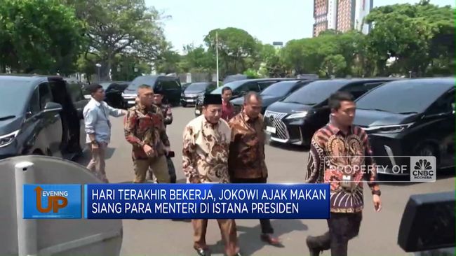 Video: Hari Terakhir Kerja, Jokowi Ajak Makan Siang Menteri di Istana