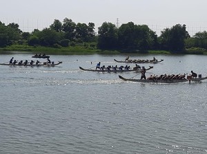 Antusias Masyarakat Saksikan Lomba Dayung Perahu Naga di JSC Palembang