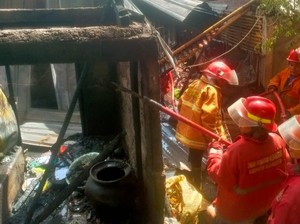 Rumah di Karangasem Ludes Terbakar Saat Ditinggal Sembahyang