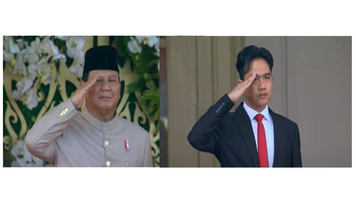Prabowo Subianto dan Gibran Rakabuming. (Tangkapan layar)