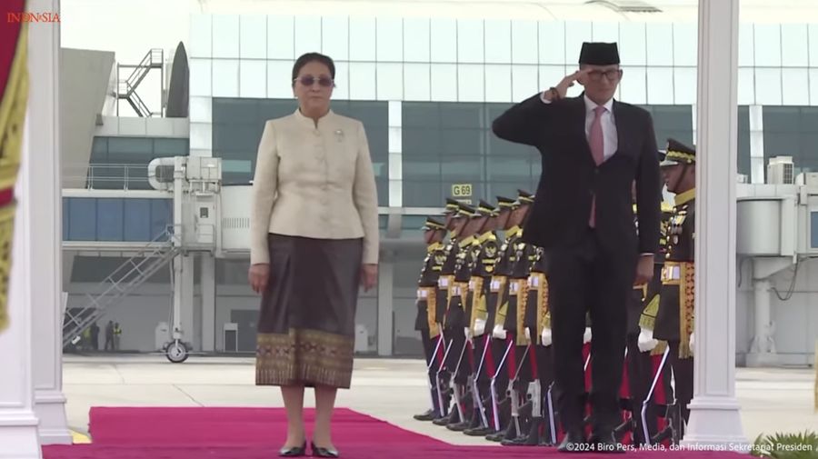 Wakil Presiden Laos Tiba di Jakarta Jelang Pelantikan Presiden dan Wapres RI,19 Okt 2024. (Tangkapan layar Youtube)
