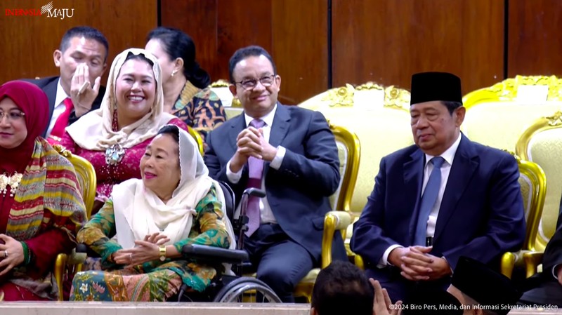 Suasana Pelantikan Presiden dan Wakil Presiden Republik Indonesia Masa Jabatan 2024-2029 di DPR RI, Jakarta, Minggu (20/10/2024). (Tangkapan Layar Youtube Sekretariat Presiden)