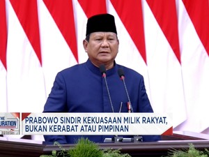  Prabowo Sindir Soal Kekuasaan, Milik Rakyat Bukan Kerabat 