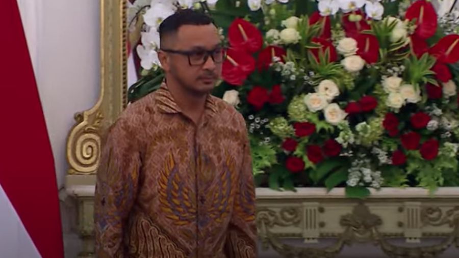 Giring Ganesha. (YouTube/Sekretariat Presiden)