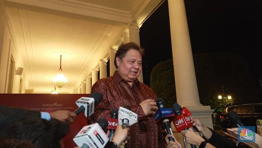 Menko Perekonomian Airlangga Hartarto. (CNBC Indonesia/Ferry Sandi)