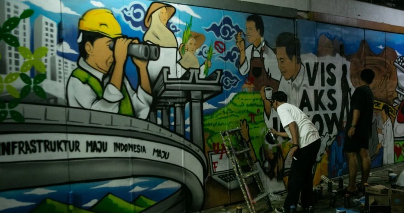 Mural 10 Th Jokowi di Solo. (Ist)
