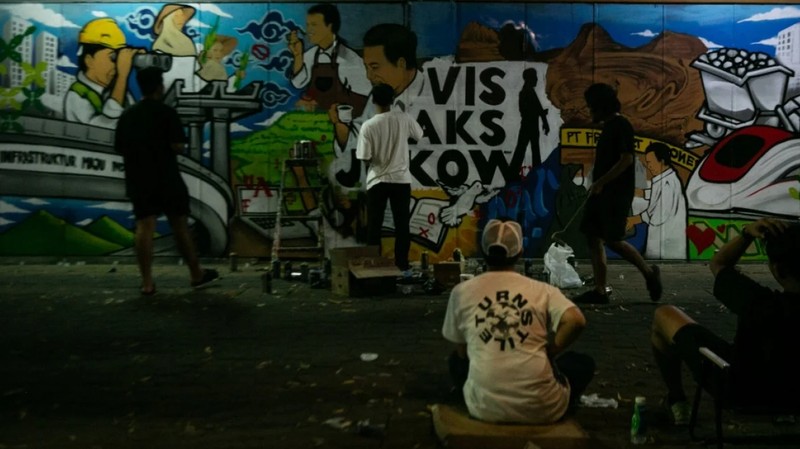 Mural 10 Th Jokowi di Solo. (Ist)