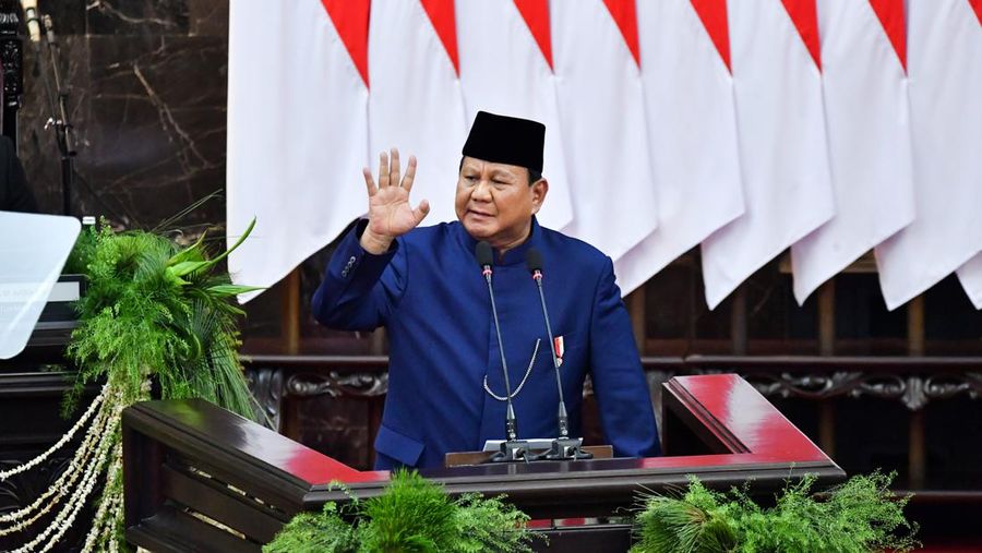 Pelantikan Presiden dan Wakil Presiden RI, Prabowo Subianto - Gibran Rakabuming di MPR RI. (Pool DPR/MPR RI)
