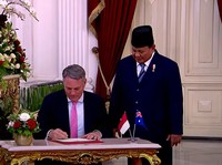Langsung Kerja, Prabowo Bertemu Wakil PM Australia di Istana Merdeka