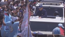 Lautan Manusia Sambut Presiden Prabowo di Bundaran HI