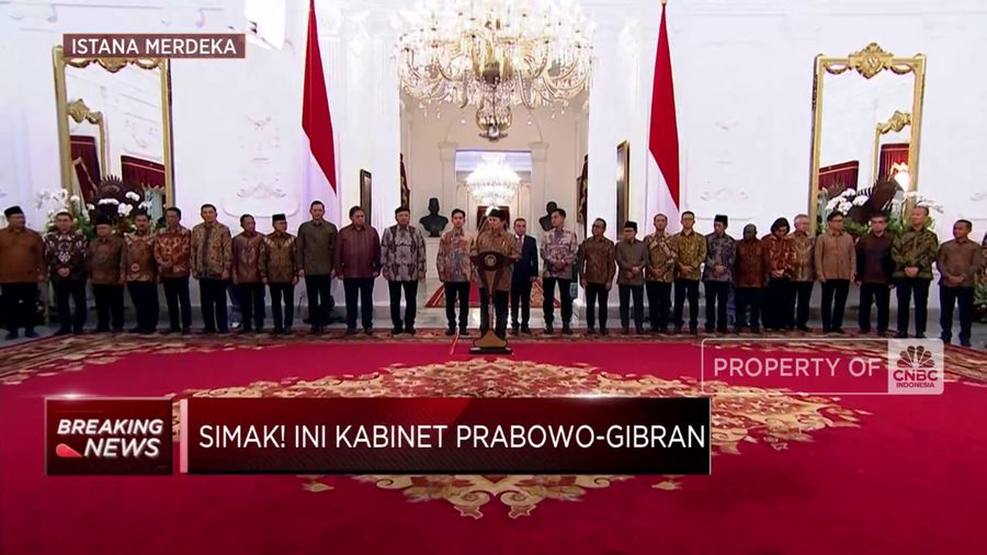 Prabowo Umumkan Menteri Kabinet Merah Putih, Ini Daftarnya!