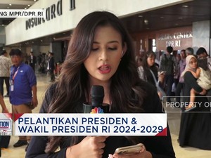  Suasana Gedung DPR Jelang Pelantikan Presiden dan Wapres