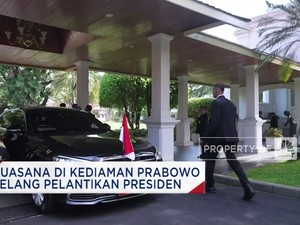  Suasana Kediaman Prabowo Jelang Pelantikan Presiden