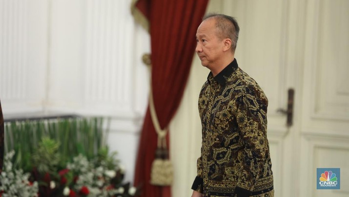 Menteri Perindustrian, Agus Gumiwang Kartasasmita di Istana Merdeka, Jakarta, Minggu (20/10/2024). (CNBC Indonesia/Tri Susilo)