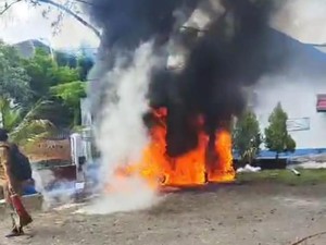 Kebakaran di Parkiran SLB Negeri 1 Makassar, 6 Motor Ludes