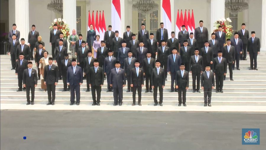 Momen Perdana, Kabinet Merah Putih Prabowo-Gibran Foto Bersama