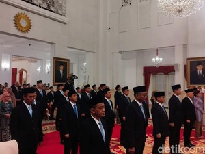 Resmi! Prabowo Lantik 48 Menteri Kabinet Merah Putih