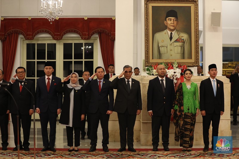 Pelantikan Wakil Menteri Kabinet Merah Putih Masa Jabatan 2024-2029 di Istana Negara, Jakarta, Senin (21/10/2024). (CNBC Indonesia/Tri Susilo)