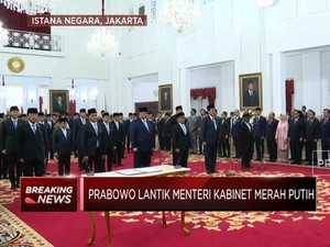  Prabowo Resmi Lantik 48 Menteri Kabinet Merah Putih 2024-2029