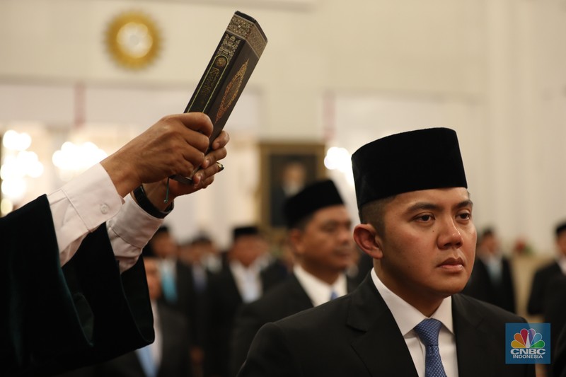 Pelantikan Wakil Menteri Kabinet Merah Putih Masa Jabatan 2024-2029 di Istana Negara, Jakarta, Senin (21/10/2024). (CNBC Indonesia/Tri Susilo)