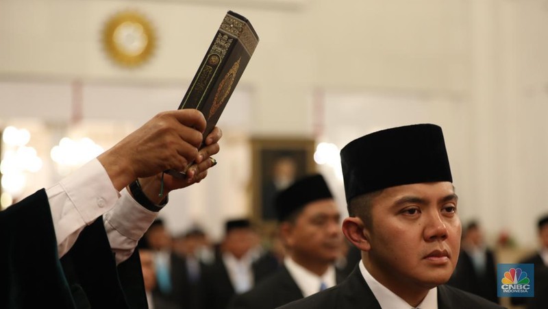 Pelantikan Wakil Menteri Kabinet Merah Putih Masa Jabatan 2024-2029 di Istana Negara, Jakarta, Senin (21/10/2024). (CNBC Indonesia/Tri Susilo)