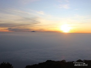 Lautan Awan yang Magis di Puncak Gunung Cikuray