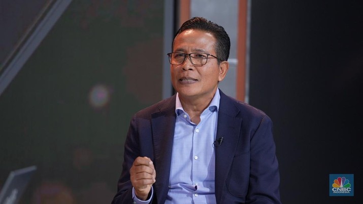 Direktur Utama Bank Raya, Ida Bagus Ketut Subagia dalam Road To CNBC Indonesia Awards 2024 di Jakarta, Selasa (22/10/2024). (CNBC Indonesia/Tias Budiarto)