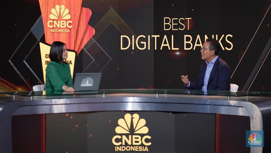 Direktur Utama Bank Raya, Ida Bagus Ketut Subagia dalam Road To CNBC Indonesia Awards 2024 di Jakarta, Selasa (22/10/2024). (CNBC Indonesia/Tias Budiarto)