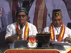 Debat Pilbup Manggarai Timur: Cabup Petahana Pamer Bangun Jalan 406,2 Km