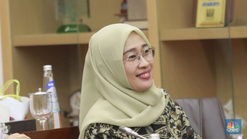 Politikus Partai Kebangkitan Bangsa yang juga anggota DPR RI Anggia Ermarini terpilih sebagai ketua komisi VI DPR RI periode 2024-2029 di Gedung Nusantara 1, DPR RI, Jakarta, Selasa (22/20/2024). (CNBC Indonesia/Muhammad Sabki) Politikus Partai Kebangkitan Bangsa yang juga anggota DPR RI Anggia Ermarini terpilih sebagai ketua komisi VI DPR RI periode 2024-2029 di Gedung Nusantara 1, DPR RI, Jakarta, Selasa (22/20/2024). (CNBC Indonesia/Muhammad Sabki)