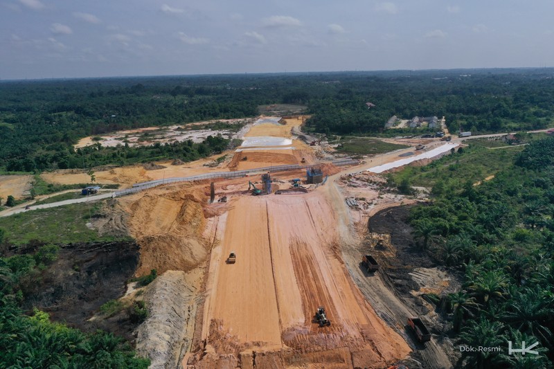 Proyek tol lingkar PKU. (Dok. Hutama Karya)