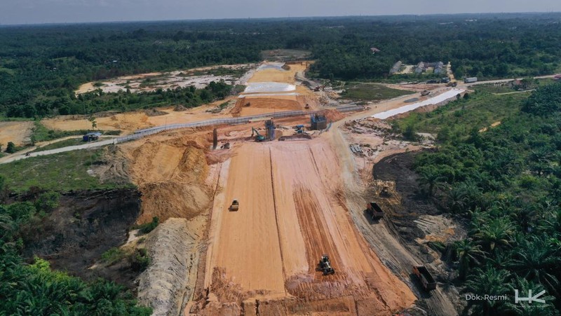 Proyek tol lingkar PKU. (Dok. Hutama Karya)