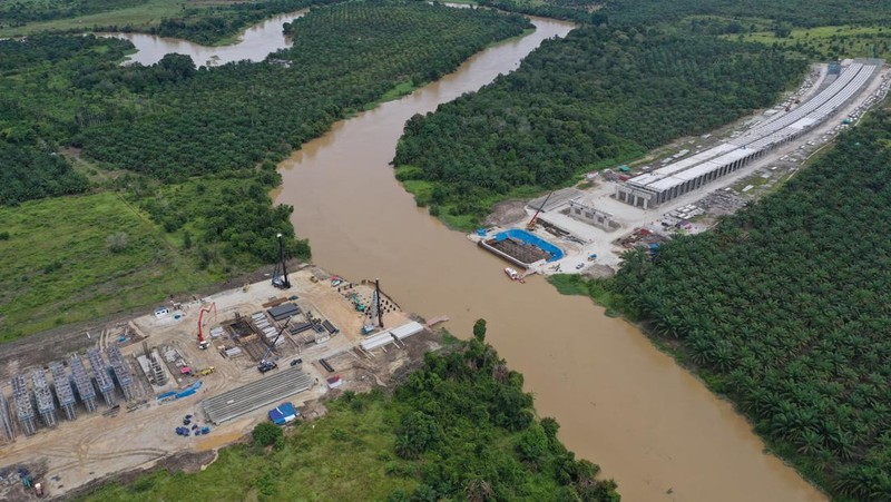 Proyek tol lingkar PKU. (Dok. Hutama Karya)