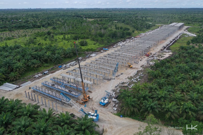 Proyek tol lingkar PKU. (Dok. Hutama Karya)