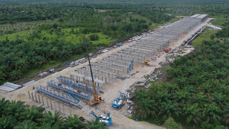 Proyek tol lingkar PKU. (Dok. Hutama Karya)