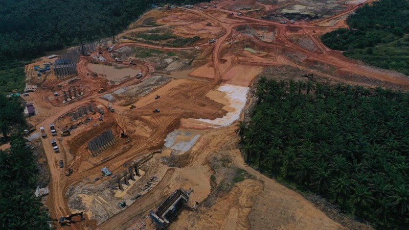 Proyek tol lingkar PKU. (Dok. Hutama Karya)