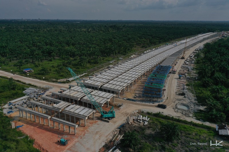 Proyek tol lingkar PKU. (Dok. Hutama Karya)