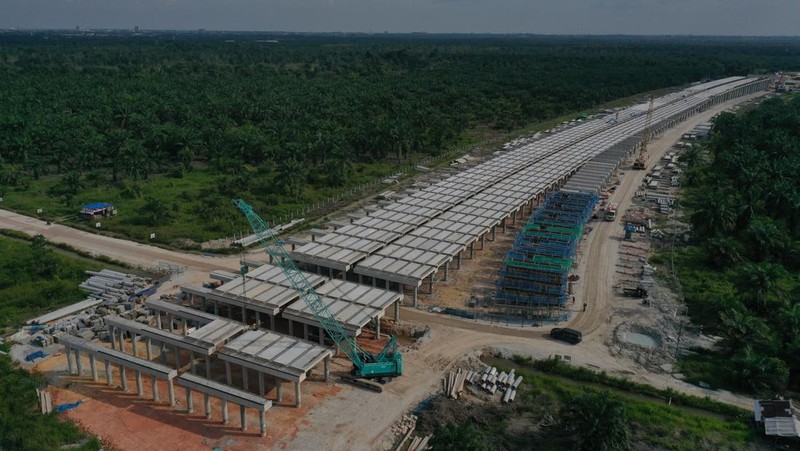 Proyek tol lingkar PKU. (Dok. Hutama Karya)