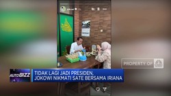Video: Usai Purna Tugas, Jokowi Makan di Warung Bareng Iriana