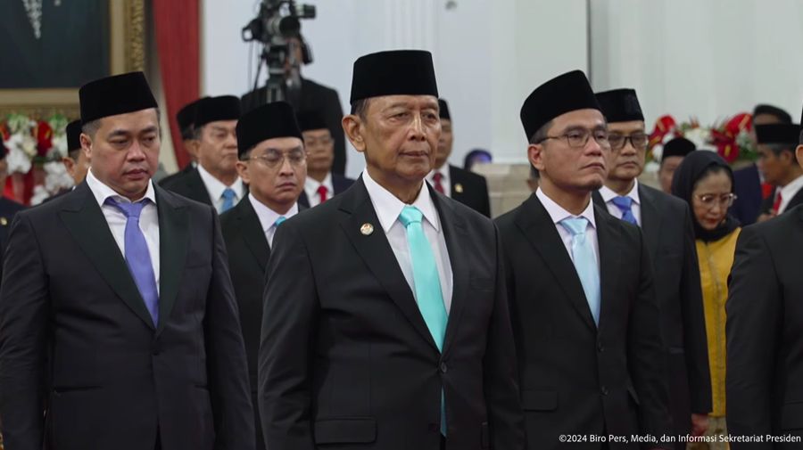 Wiranto diangkat sebagai Penasehat Khusus Presiden RI Khusus Bidang Politik dan Keamanan oleh Presiden Prabowo Subianto di Istana Negara, Jakarta, Selasa (22/10/2024). (Tangkapan Layar Youtube Sekretariat Presiden)