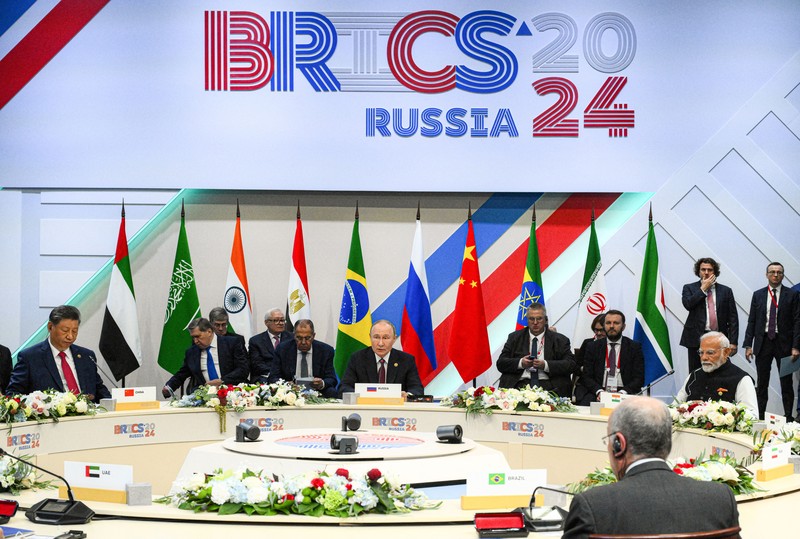 KTT BRICS di Kazan, Rusia, Rabu (23/10/2024). (REUTERS/BRICS-RUSSIA2024) KTT BRICS di Kazan, Rusia, Rabu (23/10/2024). (REUTERS/BRICS-RUSSIA2024)